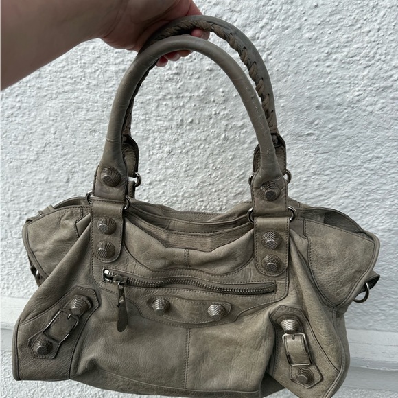 Auth Balenciaga city moto giant grey Bag - Picture 16 of 16